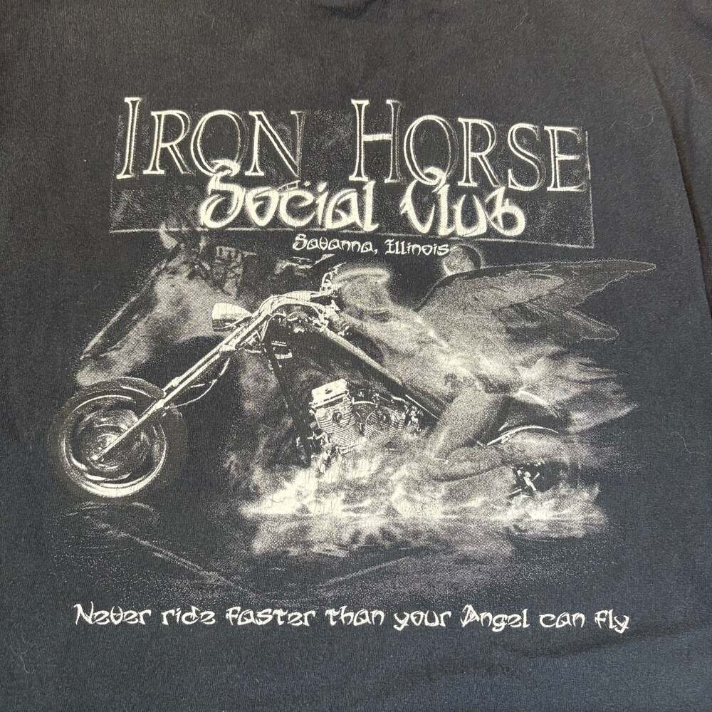 Gildan Ultra Cotton Iron Horse Social Club Illinois Biker Sleeveless Shirt